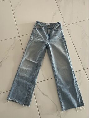 Zara Light Blue Wide Leg Jeans